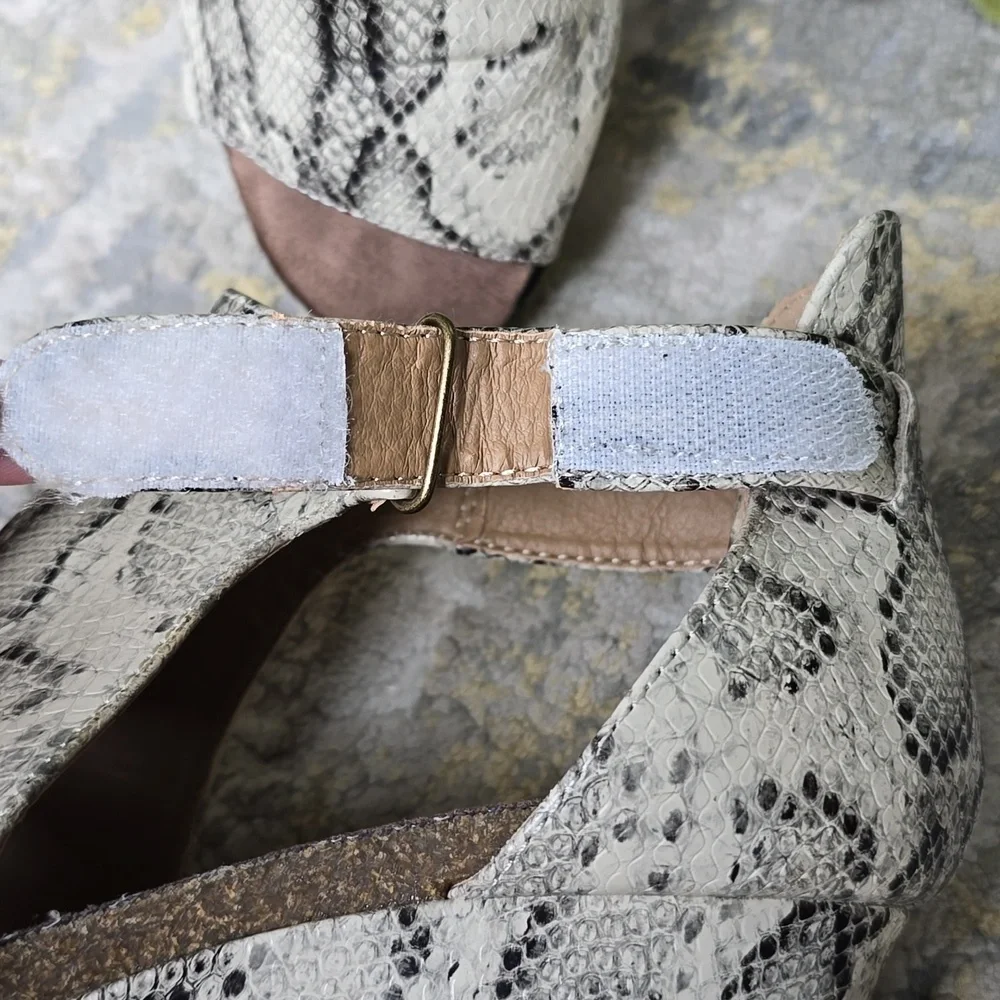 Jolimall Snakeskin Wedge Women's Size 7